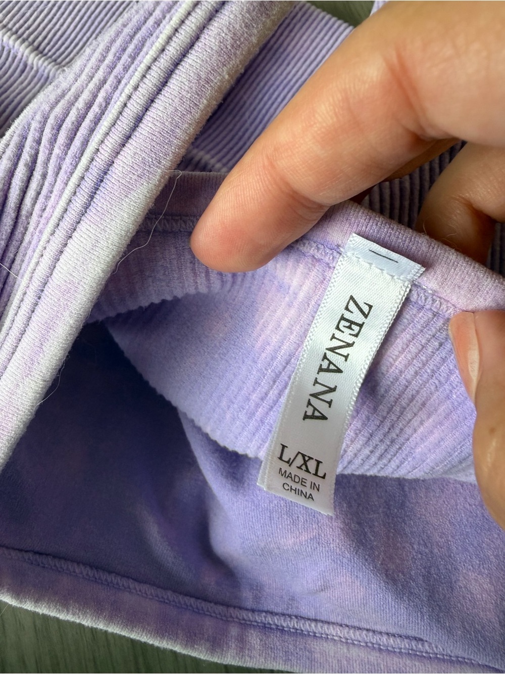 Zenana Outfitters Lavender Ribbed Crop Bralette - Picture 2 of 3